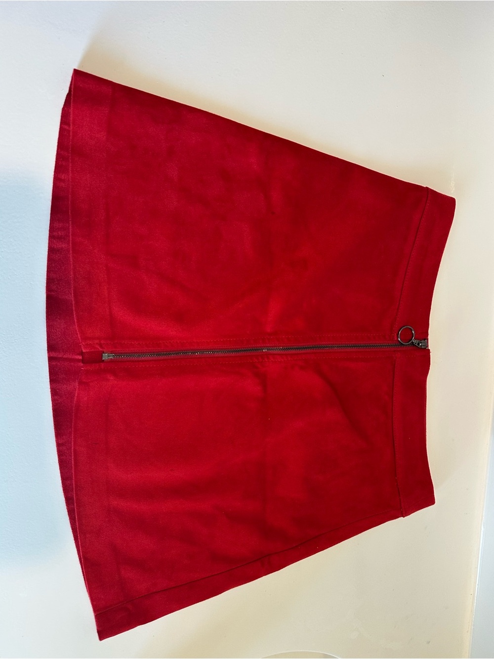 Zara Red suede zipper skirt, Y2K skirt, Y2K, Trafaluc Collection Skirt